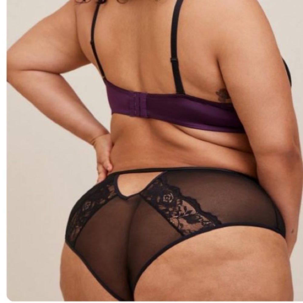 NWT torrid purple lace tanga panties